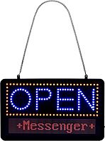 Alpine Led Open Signs for Business with Remote - Super Bright Lighted Open Sign, Easily Programmable Led Sign 3 Mode Electric Display: Flashing, Fixed, Scrolling With Space for Extra Letters & Numbers