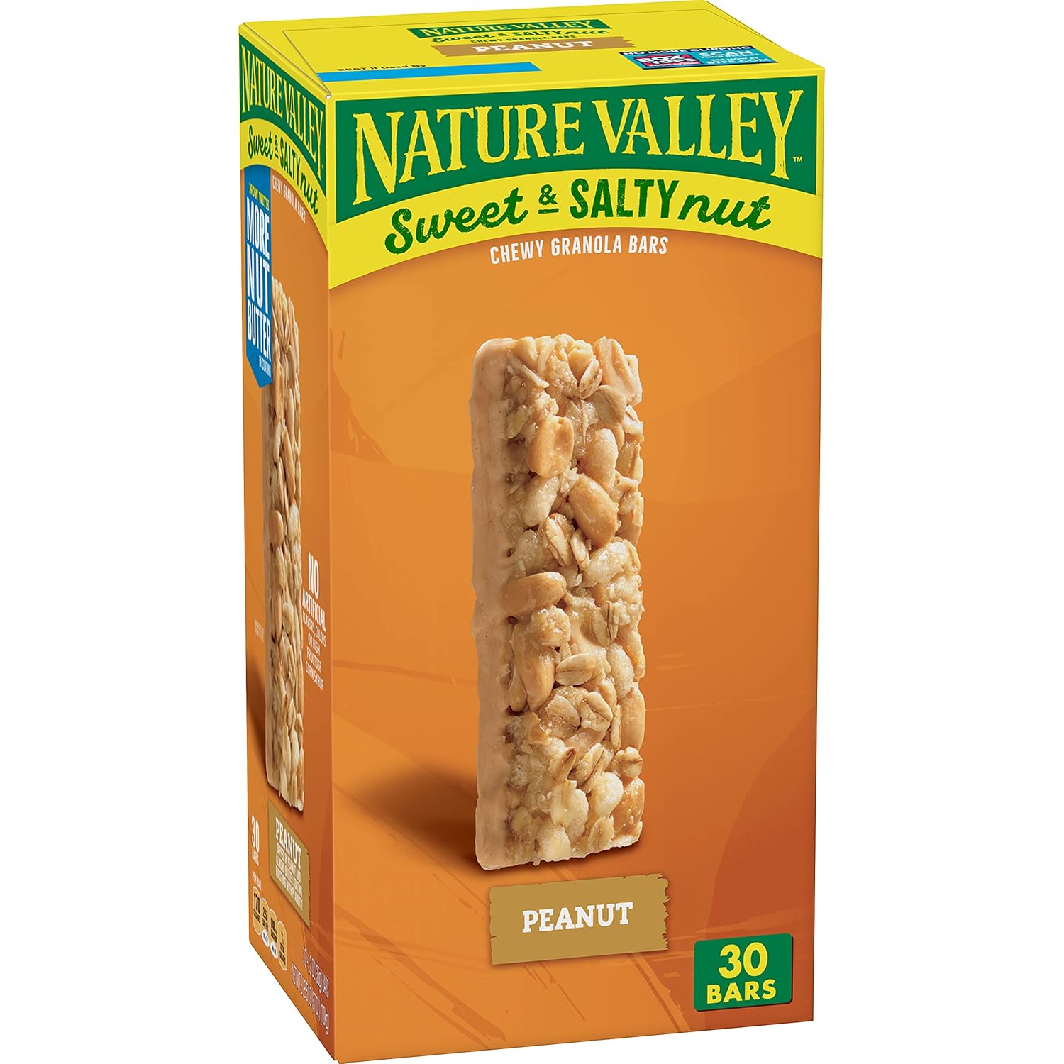 Nature Valley Sweet and Salty Granola Bars, Peanut, 30 Bars, 36 OZ Peanut 30 Count (Pack of 1)