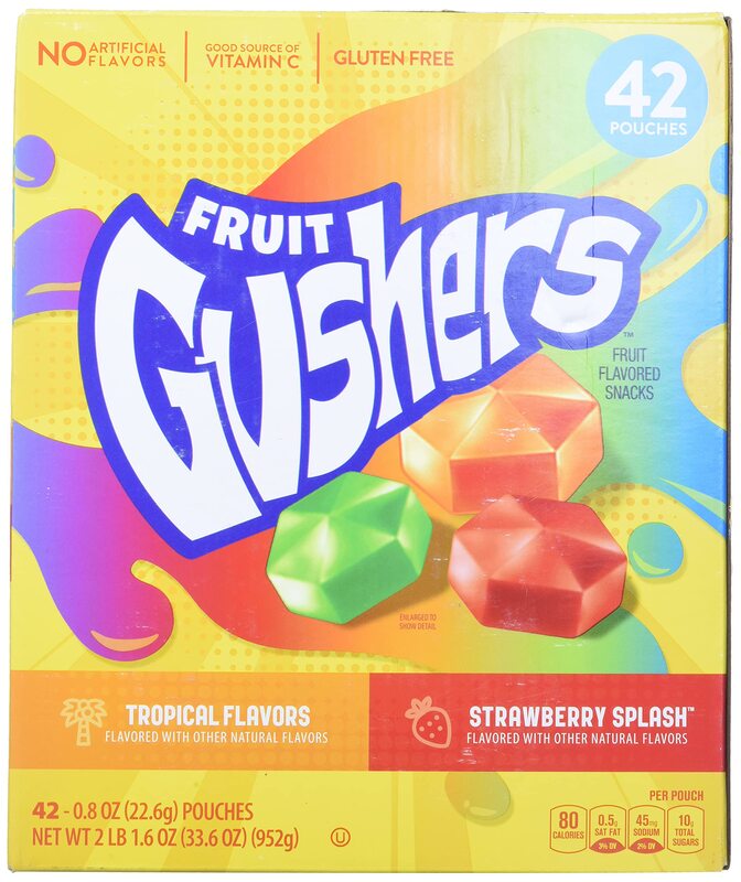 Betty Crocker Fruit Gushers Fruit Snacks, 42 x 0.8 oz Pouches
