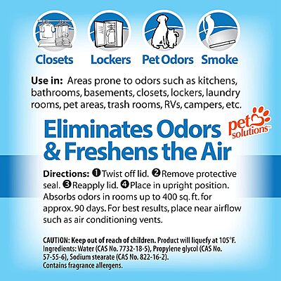 OdoBan Solid Odor Absorber Air Freshener, Fresh Linen Scent, 14 Oz