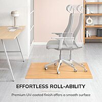 Anji Mountain Office Chairmat Thickest & Sturdy Bamboo Chairmats Highly Premium Quality Anti-Slip Heavy Duty