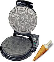 Chef'sChoice KrumKake Maker Features Nonstick Surface and Instant Heat Recovery with Temperature Control and Ready Light