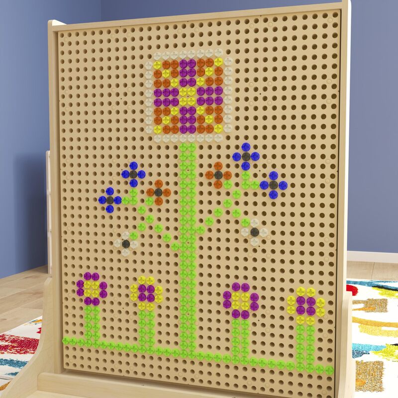 Flash Furniture Bright Beginnings Commercial Grade Modular STEAM Wall 512-Piece Screw Accessory Pack, Multicolor