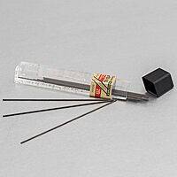 Pentel Super Hi-Polymer Leads, 0.5 mm, 2B, 12 Leads Per Tube, Pack Of 3 Tubes