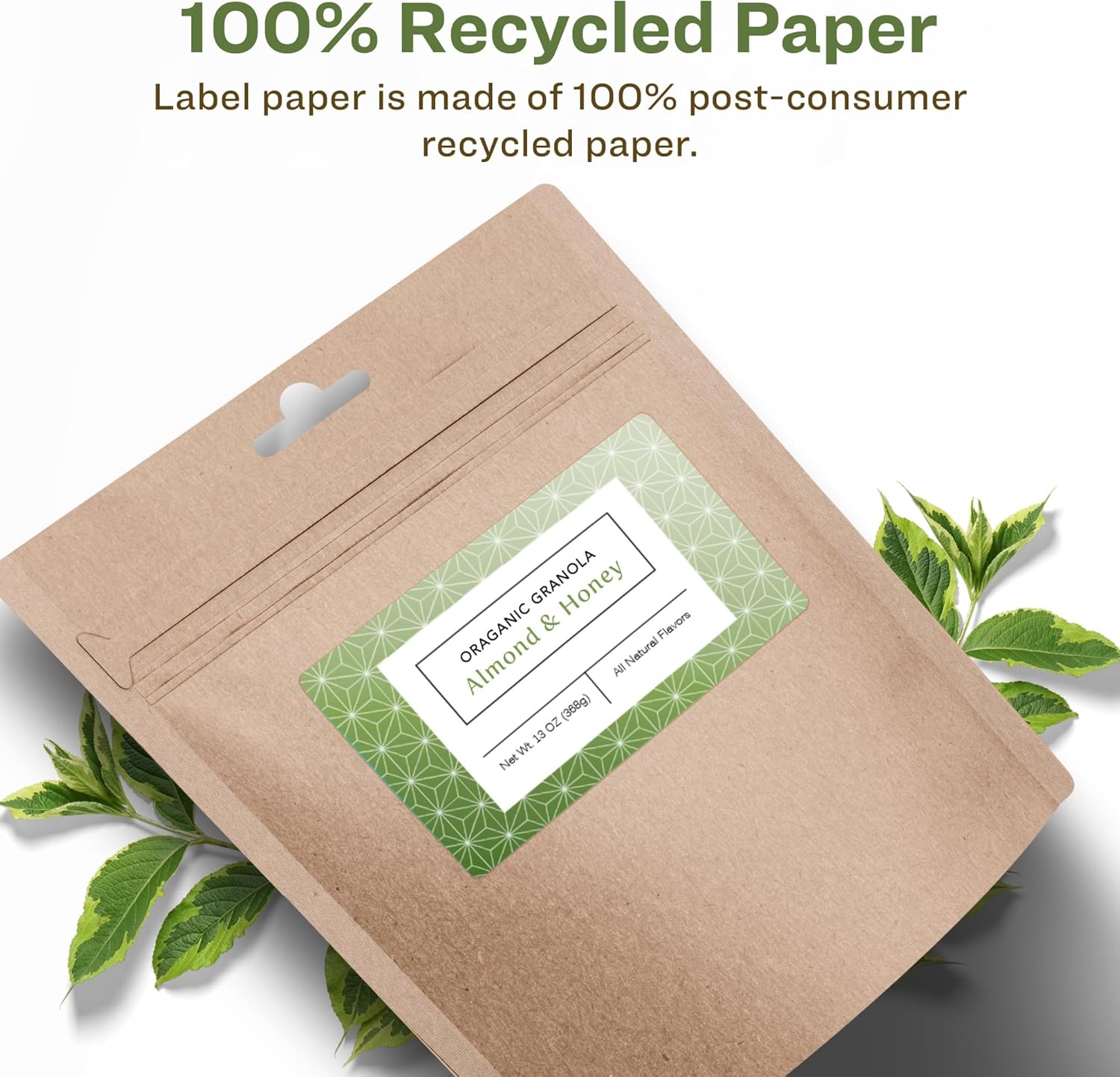 Avery EcoFriendly Matte White Recycled Rectangle Labels, 5" x 3.5", Permanent Adhesive, Laser/Inkjet Printable