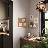 U Brands Cork Bulletin Board with Wood Frame