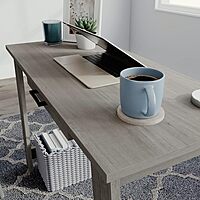 Sauder Beginnings Writing Table, Silver Sycamore Finish
