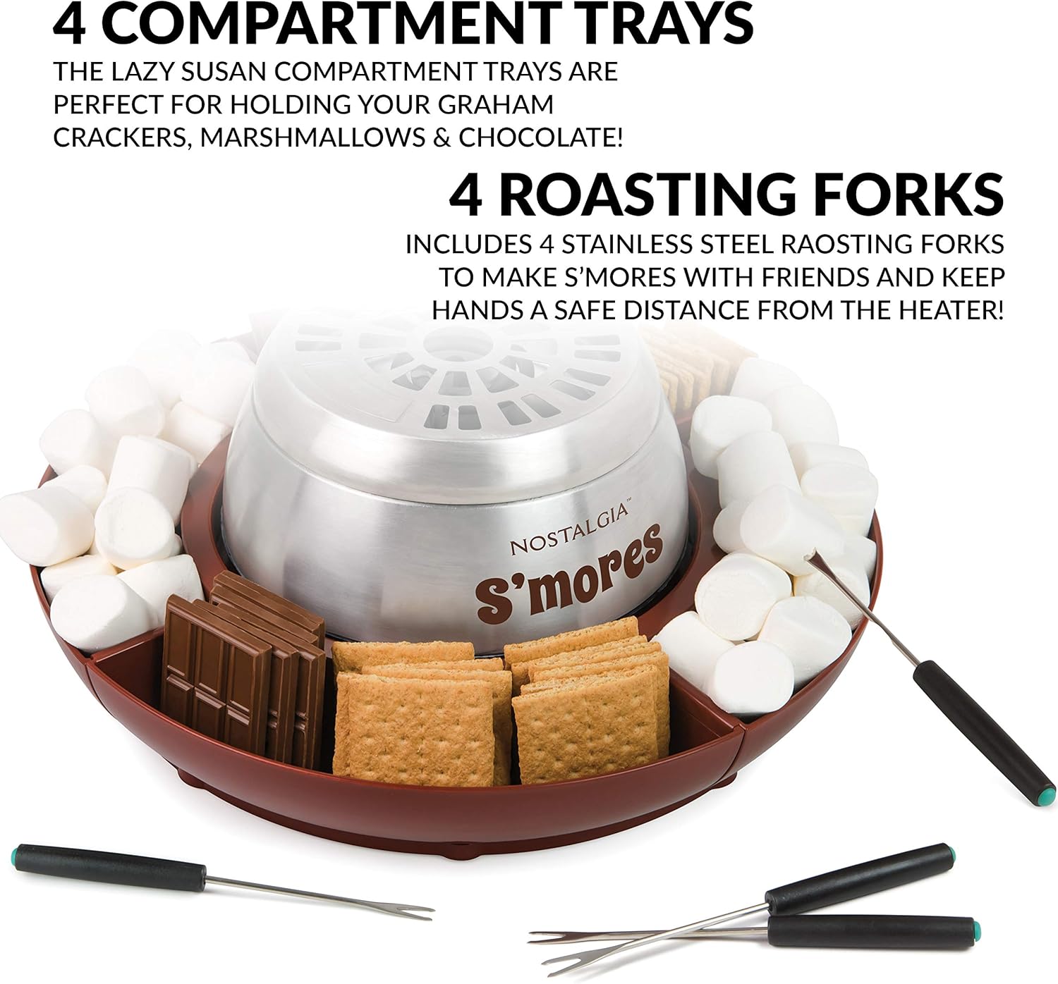 NOSTALGIA Tabletop Indoor Electric S'mores Maker