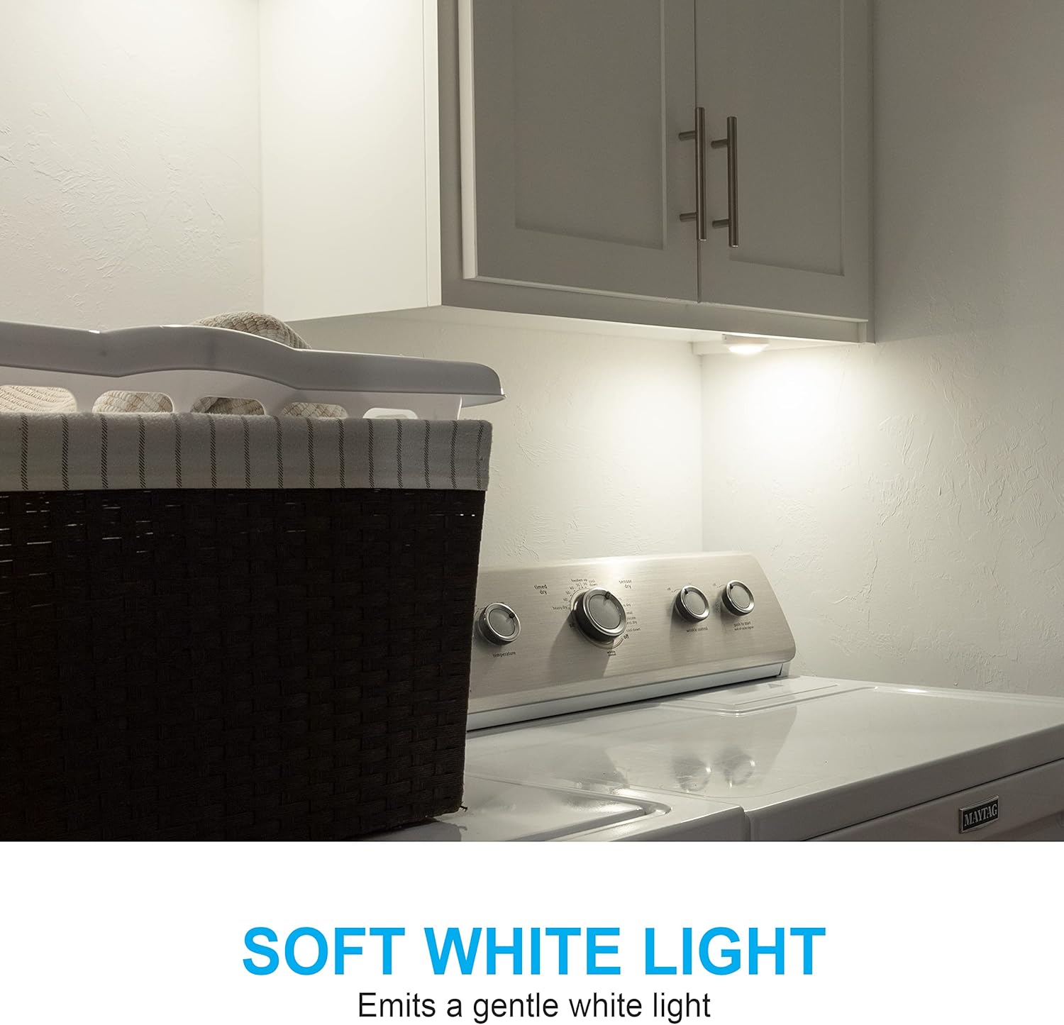 GE LED Mini Touch Light, Battery Operated, Stick-On Tap Light, Wireless and Portable, Ideal for Under Cabinet, Closet