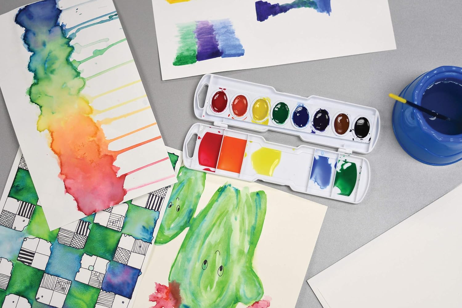 Pacon UCreate Watercolor Paper, 9in x 12in, White, 50 Sheets Per Pack, Case Of 2 Packs