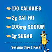 PLANTERS Salted Peanuts, 1 oz. Bags (192 Pack) - Snack Size Peanuts with Sea Salt & Simple Ingredients - Convenient Snacking - Kosher