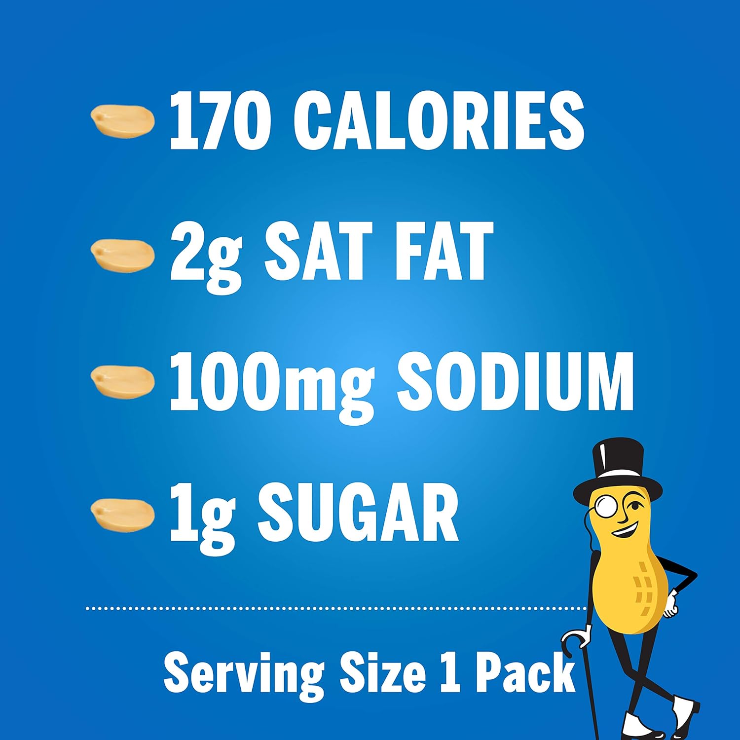 PLANTERS Salted Peanuts, 1 oz. Bags (192 Pack) - Snack Size Peanuts with Sea Salt & Simple Ingredients
