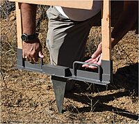 Birchwood Casey 24" Steel Target Stand with Spike - Durable Powder-Coated Metal Target Base Stand for Shooting