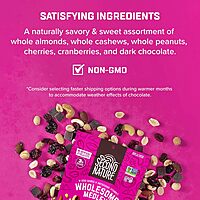 Second Nature Wholesome Medley Trail Mix - 12 Count, 2.25 oz Individual Snack Packs, Certified Gluten-Free – Dark Chocolate