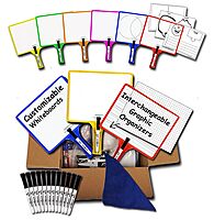 KLEENSLATE Customizable Dry-Erase Whiteboards, 12 Pack, Assorted Colors