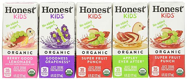 Honest Kids Organic Fruit Juice Drink Boxes Variety Pack, 6 Oz, Pack Of 40 Boxes