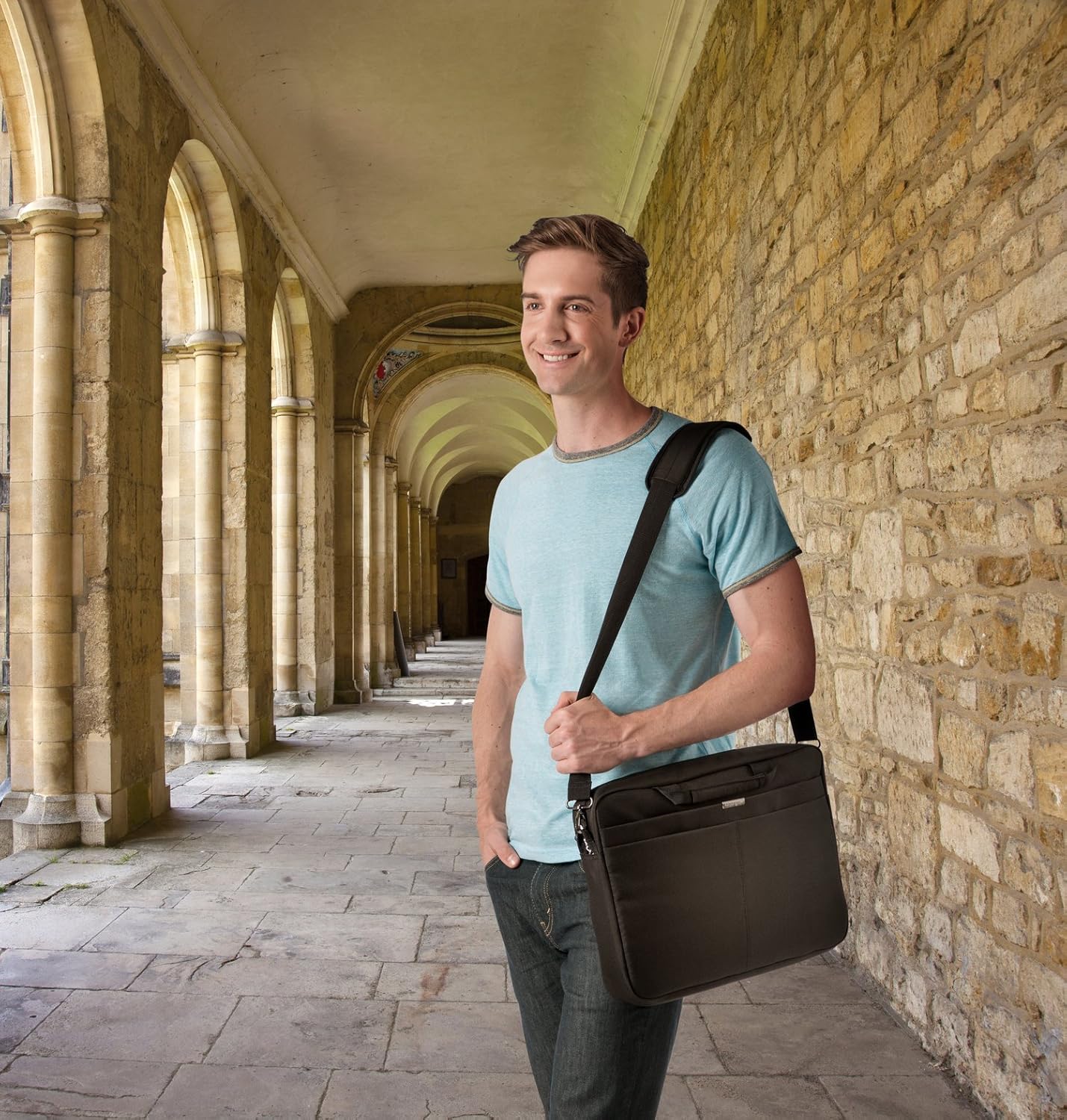 Kensington LS240 Carrying Case for 10in to 14.4in Notebook - Black - Drop Resistant - Handle, Shoulder Strap, Trolley Strap