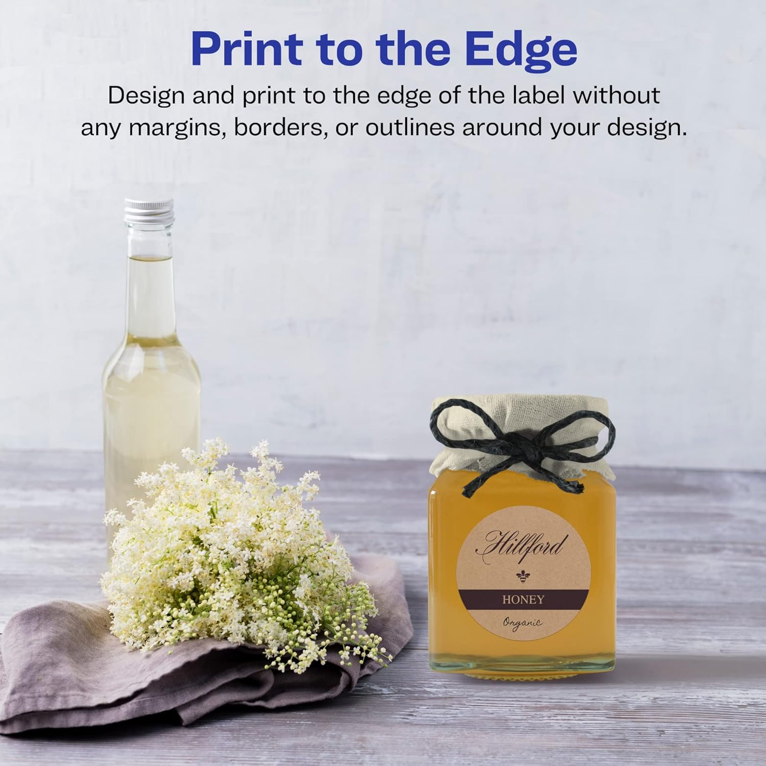 Avery Kraft Brown Round Labels, Sure Feed Technology, 1-2/3" Diameter, Print-to-The-Edge, Laser/Inkjet Printable