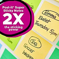 Post-it 100% Recycled Paper Super Sticky Notes, 3 in. x 3 in., 24 Pads/Pack, 70 Sheets/Pad