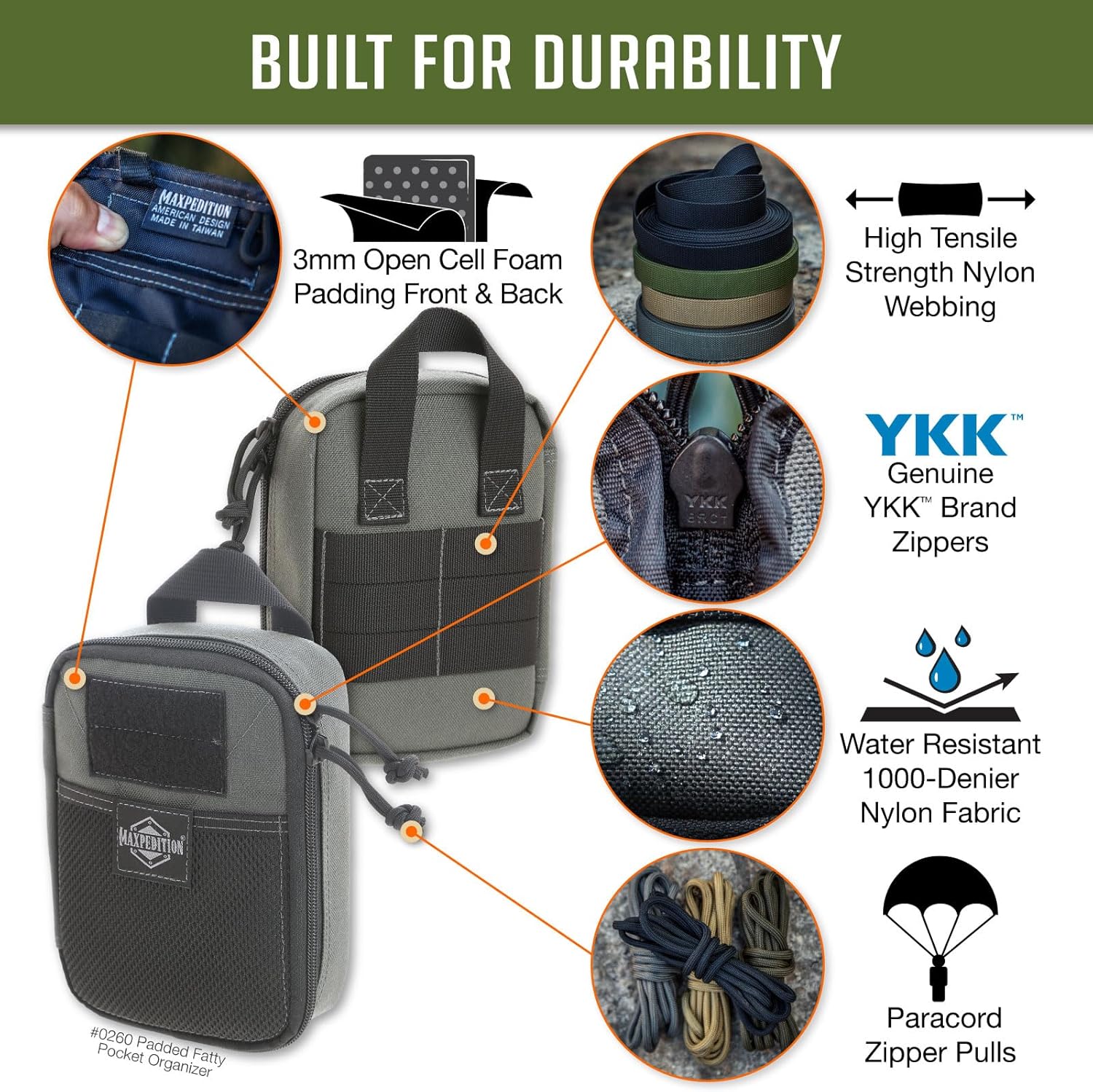 MAXPEDITION Padded Fatty Pocket Organizer EDC Pouch