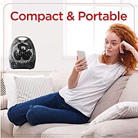 BLACK+DECKER Lightweight Space Heater for Indoor Use, 1500W Infrared Heater with Overheat Protection Black Heater