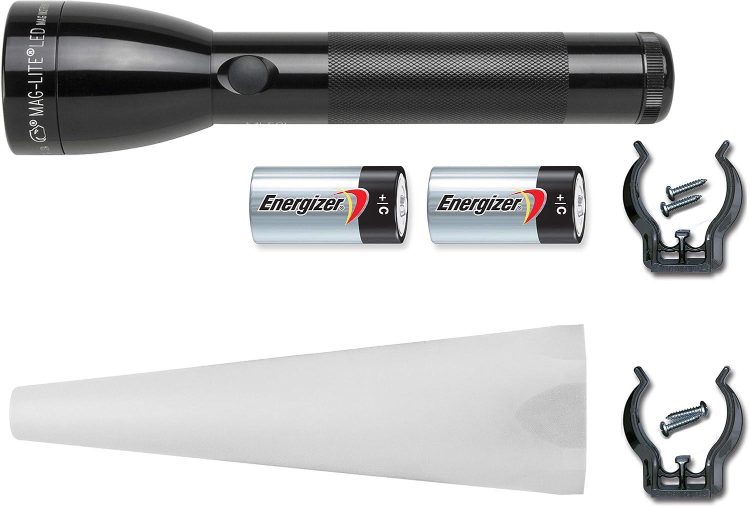 MagLite ML50L-I2TQG: Ml50L 2 Cell C Led Outdoor Adventure Pack Black, Adjustable Beam Angle, Water Resistant, Battery Powered