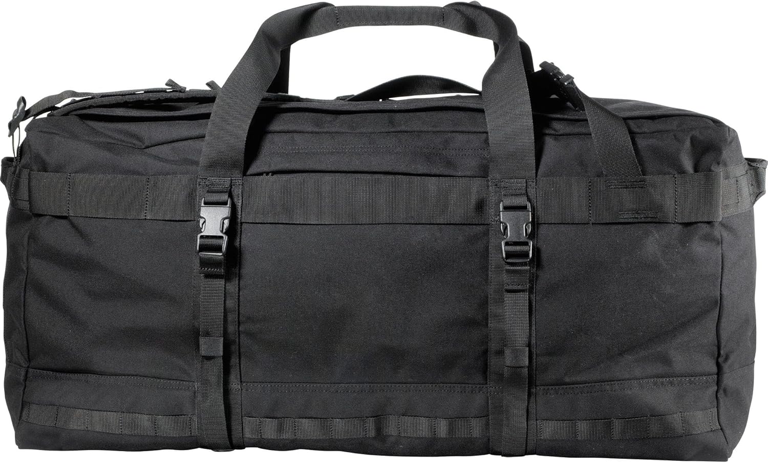 5.11 Tactical Large Duffel Bag Backpack for Travel, Molle Rush LBD XRAY 106L, Black, Style 56295ABR