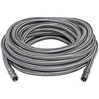Certified Appliance Accessories Ice Maker Water Line, 25 Feet, PVC Core with Premium Braided Stainless Steel Connector