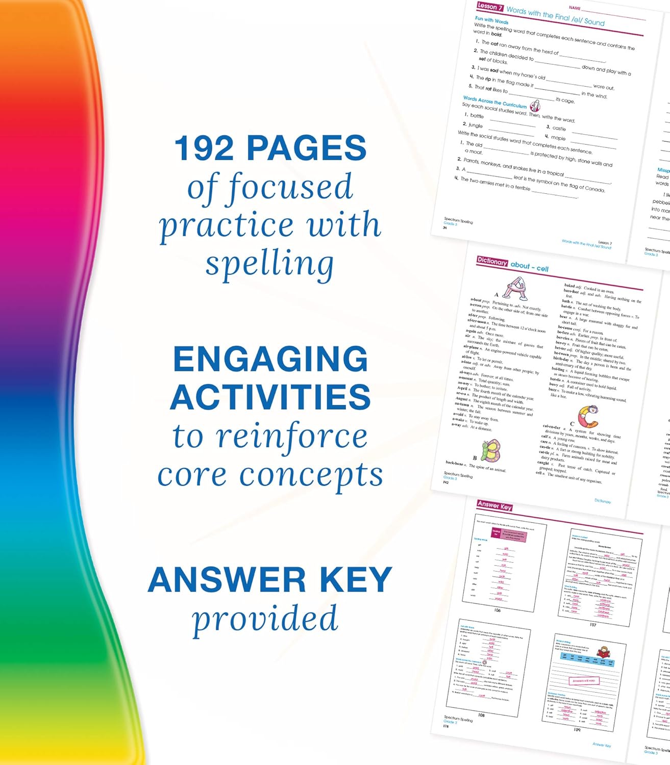 Spectrum Spelling Workbook Grade 3, Ages 8 to 9, 3rd Grade Spelling Workbook Covering Phonics, Handwriting, ... (Volume 30)