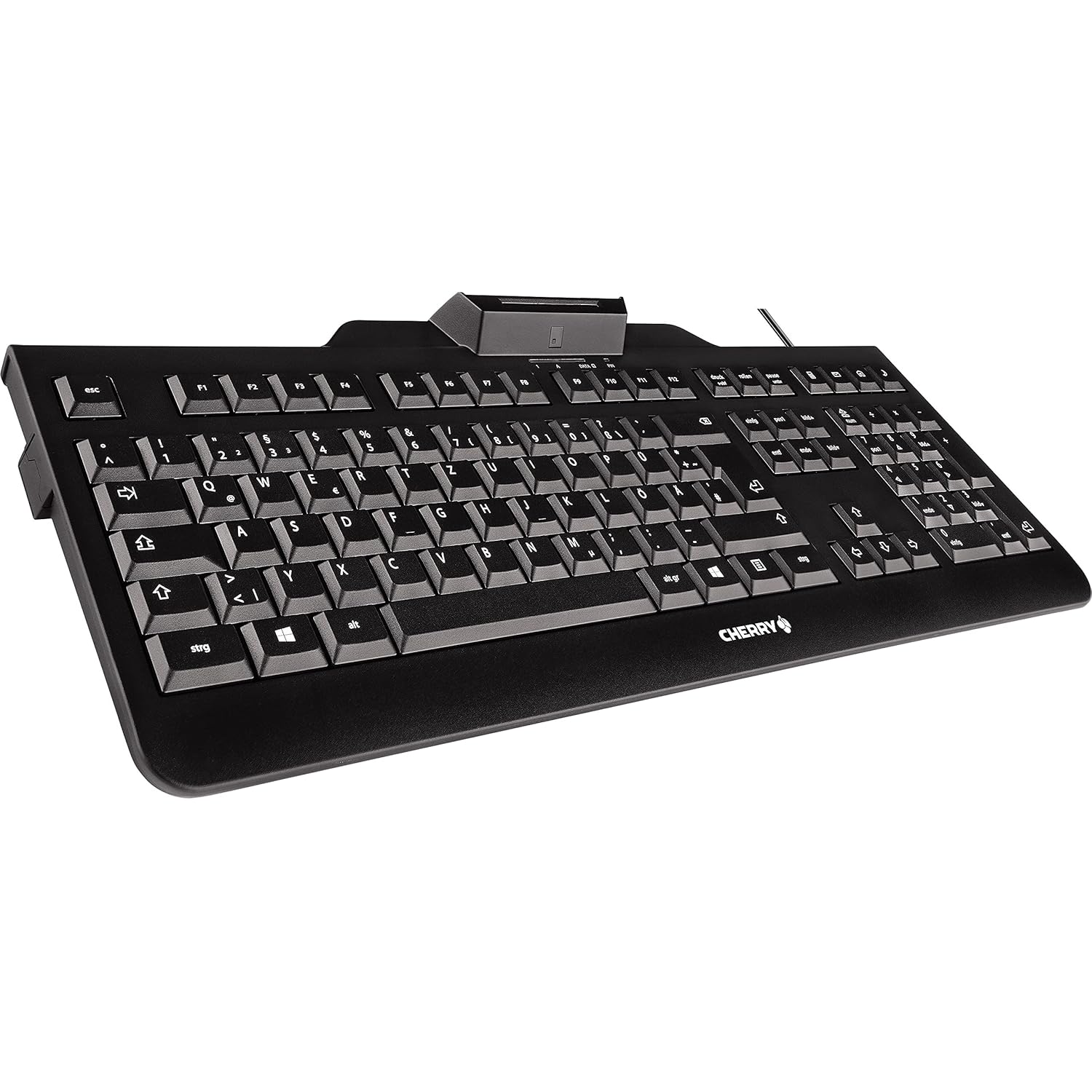 Cherry KC 1000, Smartcard TAA Compliant USB Keyboard (JK-A0104EU-2),Black