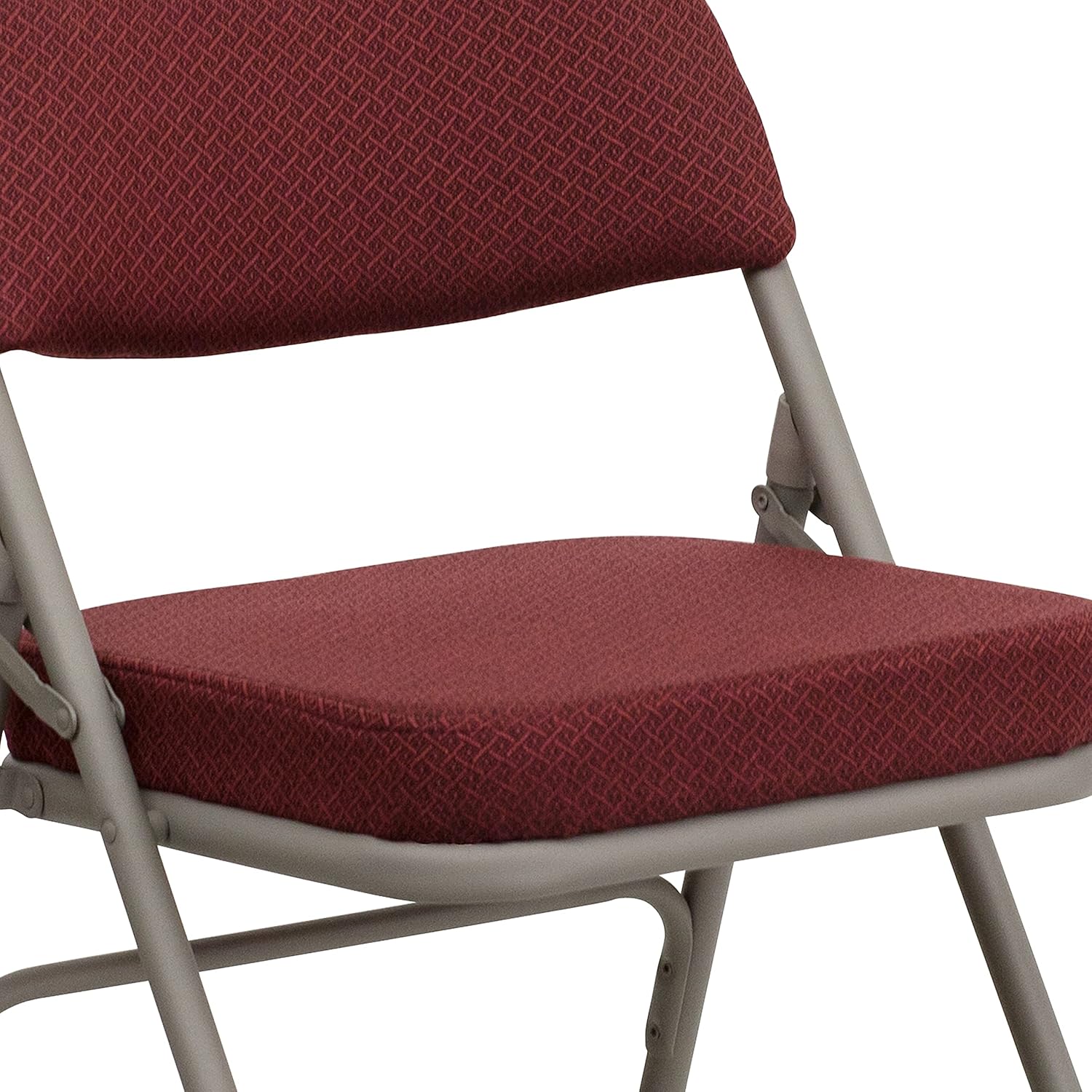 FLASH FURNITURE Hercules Series Metal Folding Chairs with Cushioned Fabric Seats