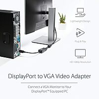 StarTech.com DisplayPort to VGA Adapter - Active DP to VGA Converter