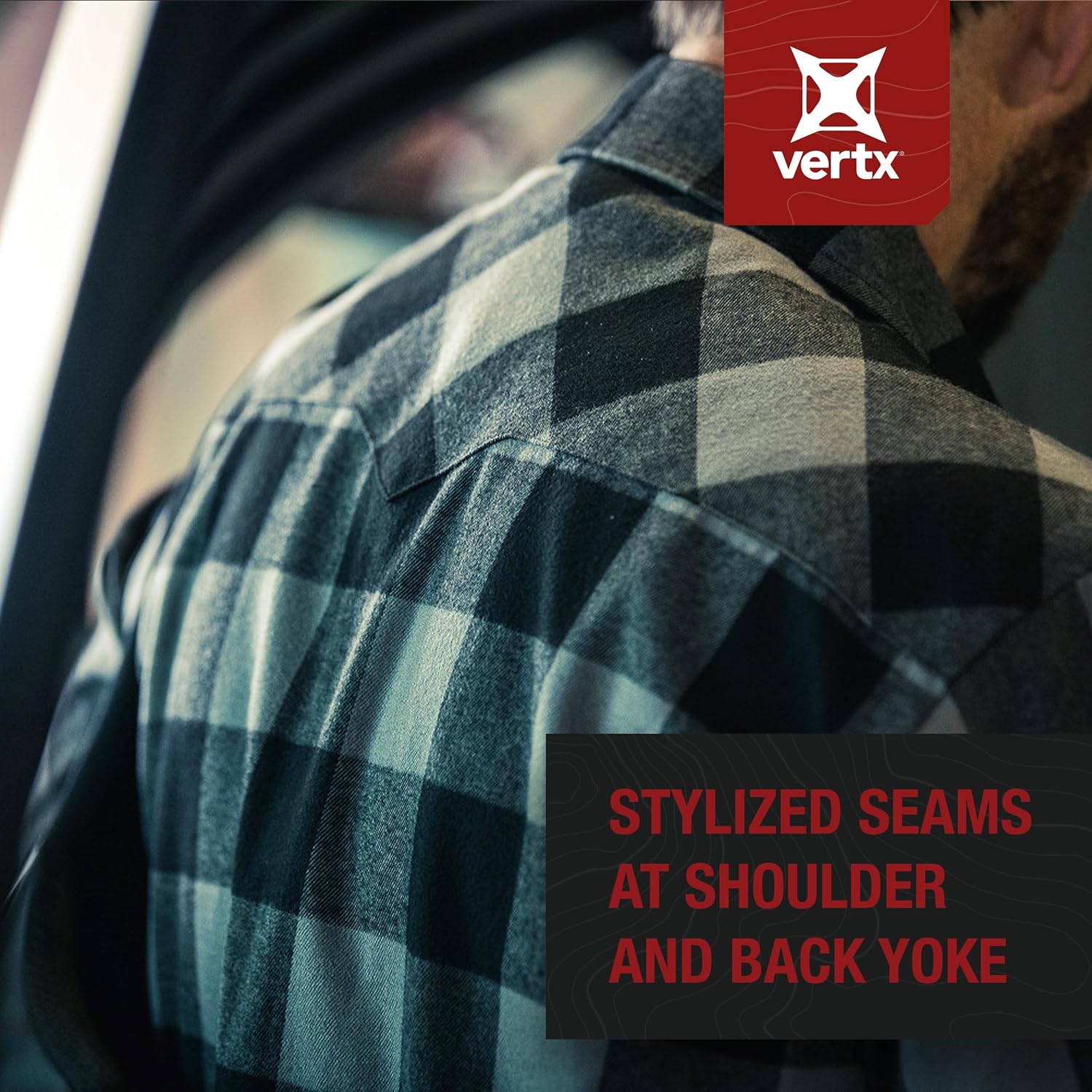 VERTX Canyon Valley Mens Tactical Flannel Shirt Long Sleeve