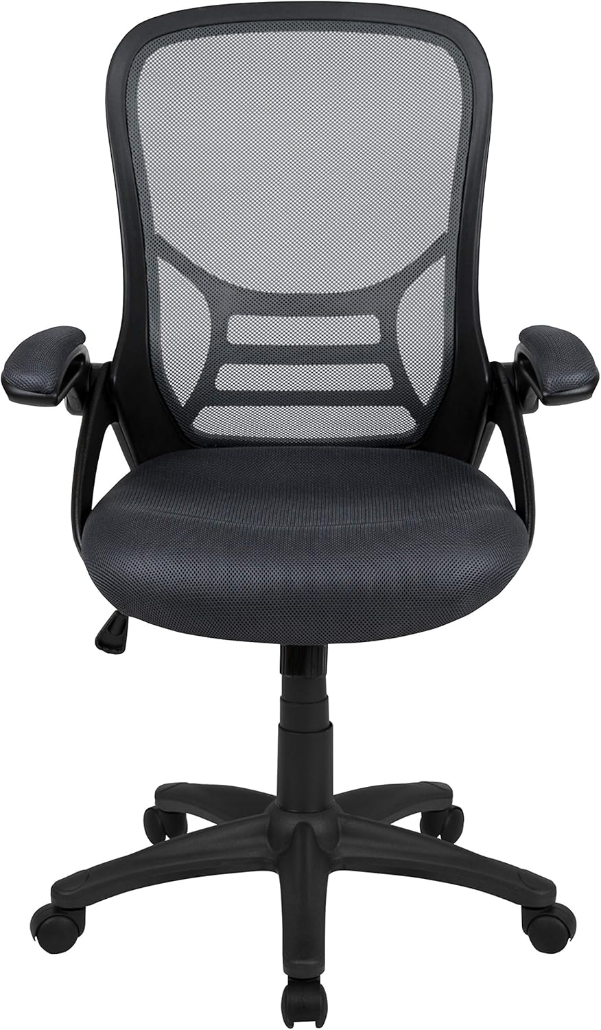 Flash Furniture Porter High-Back Mesh Ergonomic Swivel Office Chair with Adjustable Lumbar Support and Flip-Up Armrests