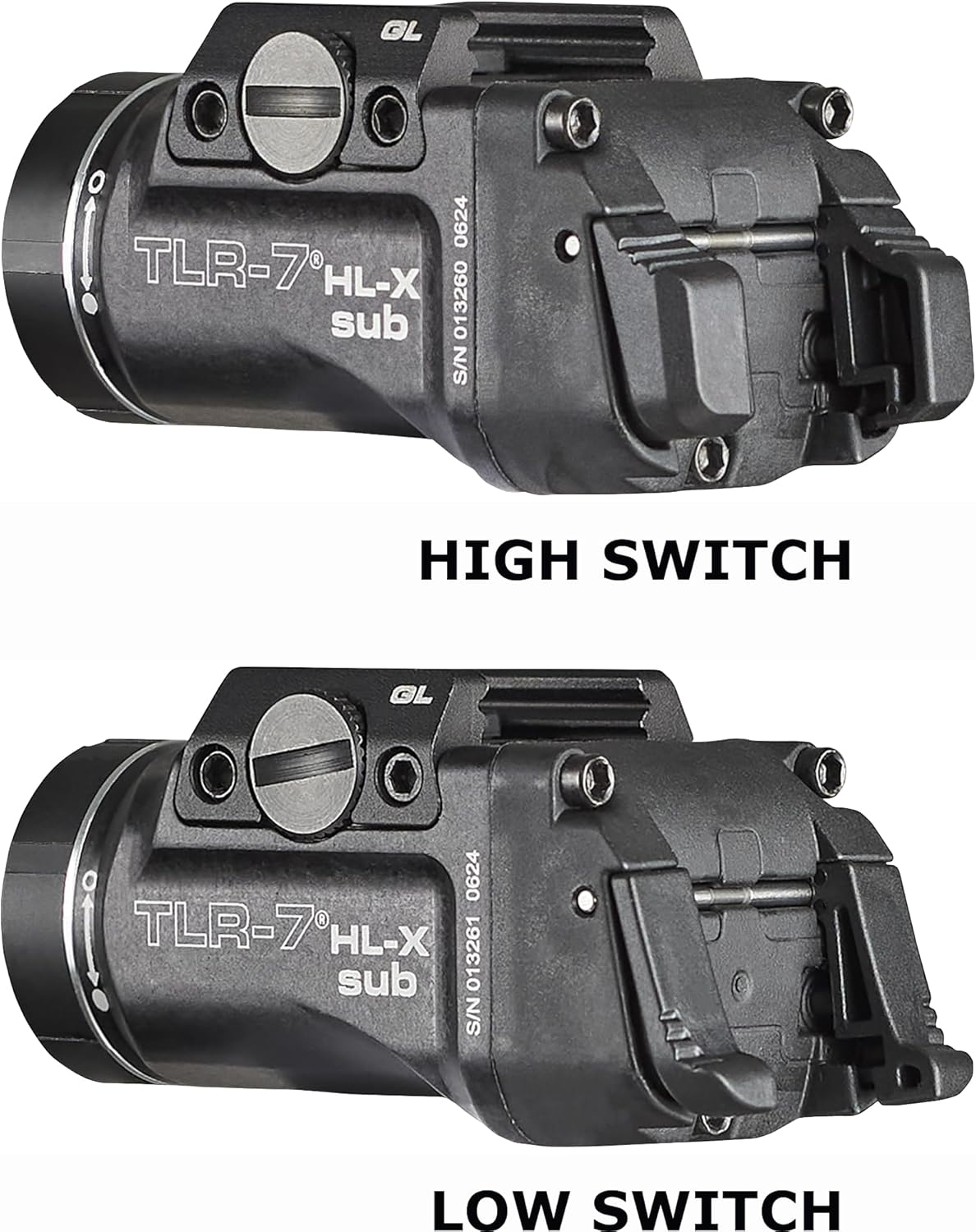 Streamlight 69503 TLR-7 HL-X sub USB 1000-Lumen Rechargeable Rail-Mounted Weapon Light Designed Exclusively for Glock 43X/48