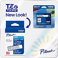 BROTHER Genuine TZe231 Laminated Label Tape 12mm Black on White