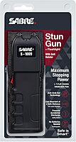 SABRE 2-in-1 Stun Gun with Flashlight and Anti-Grab Bar Technology, Painful 1.250 µC Charge, 120 Lumens