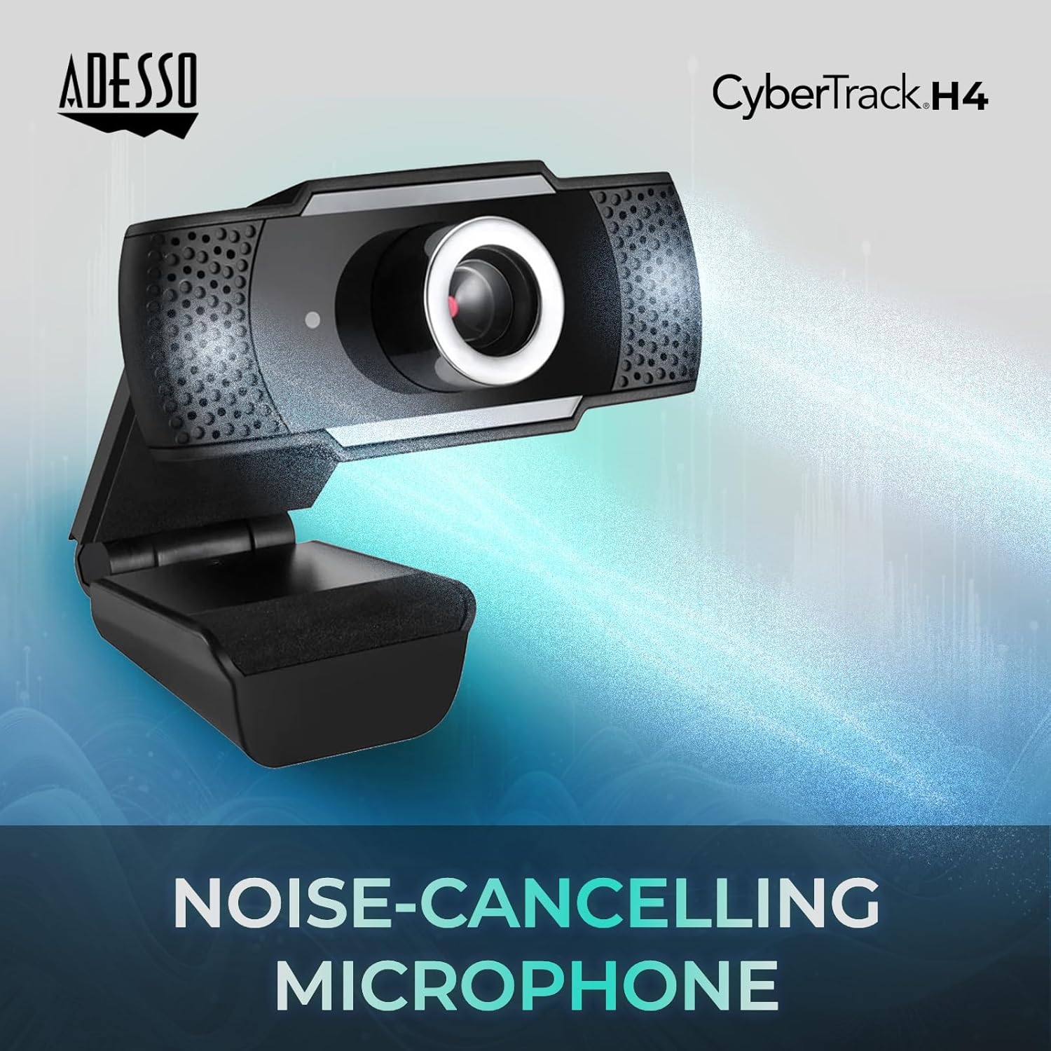 CyberTrack H4 Webcam 1080P HD USB Webcam with Built-in Microphone, Black