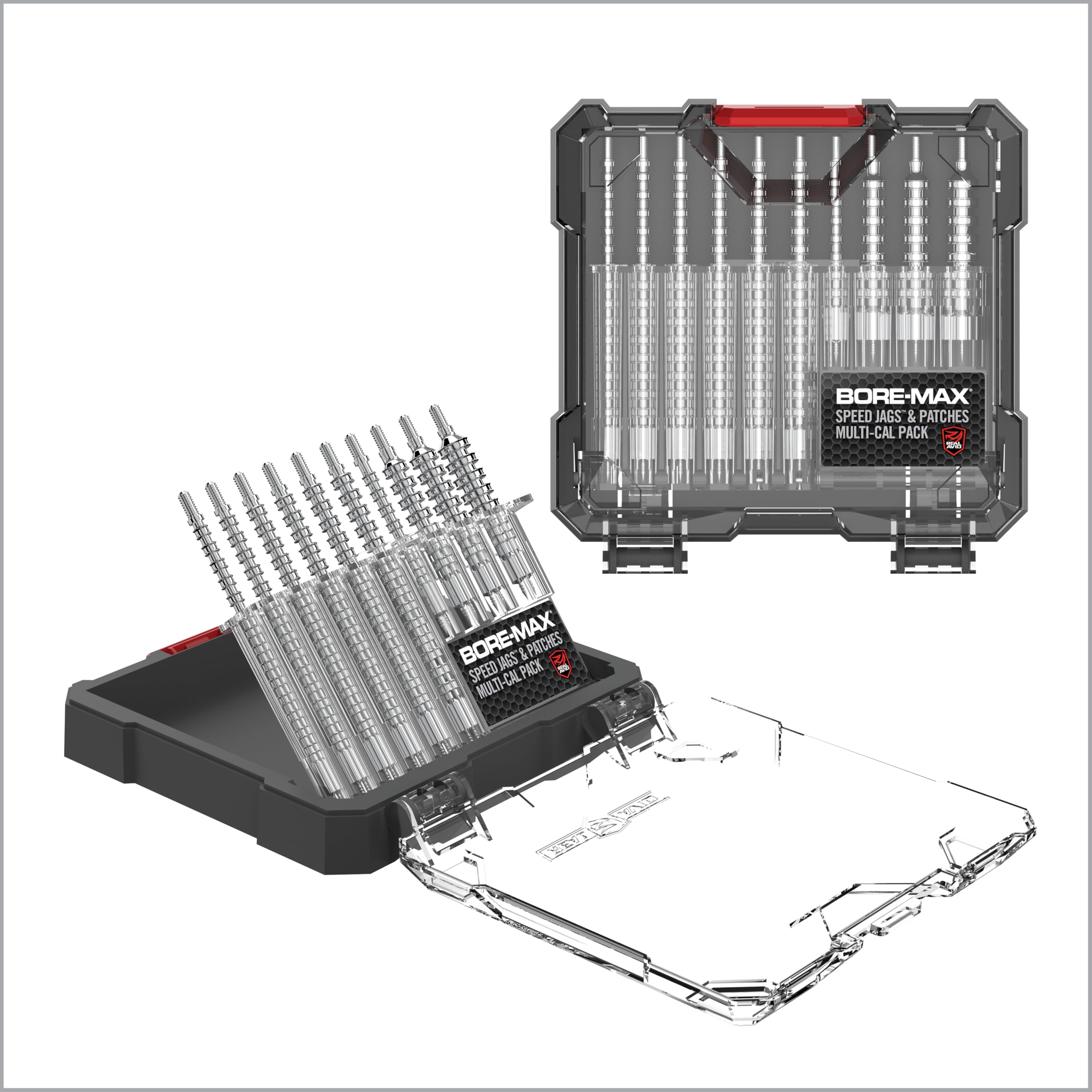 Real Avid Bore-Max Speed Jags & Patches Multi-Cal Pack - Set of 10 Jags for .22-.243Cal 6mm .260Cal 6.5mm. 270Cal. 284 7mm