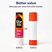 Avery Glue Stic White, 0.26 oz., Washable, Nontoxic, Permanent Adhesive, 1 Glue Stick (00161)