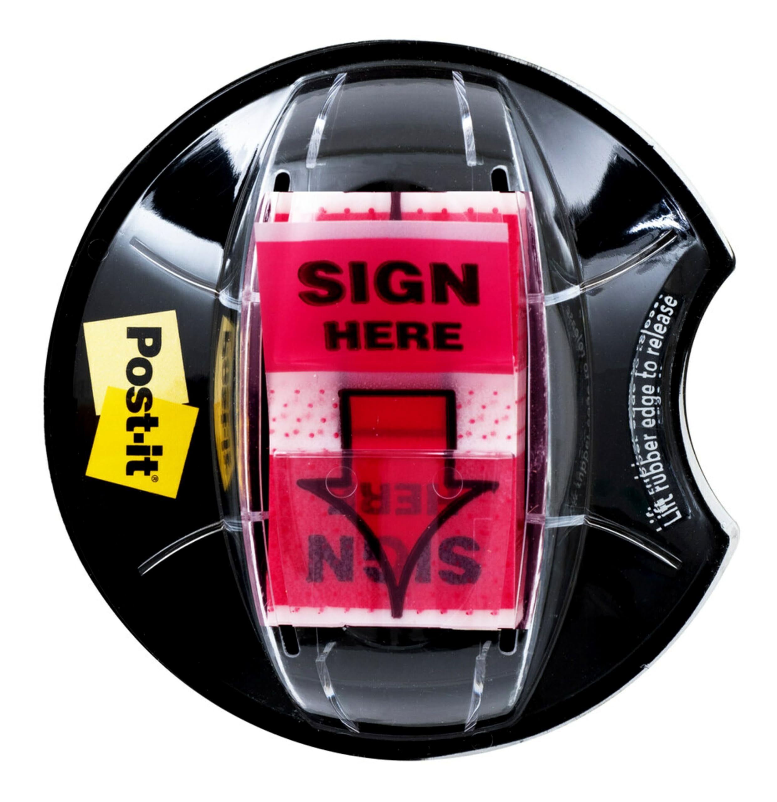 Post-it Flags, Message Flags for Signatures, 1 in Wide, 200/Desk Grip Dispenser