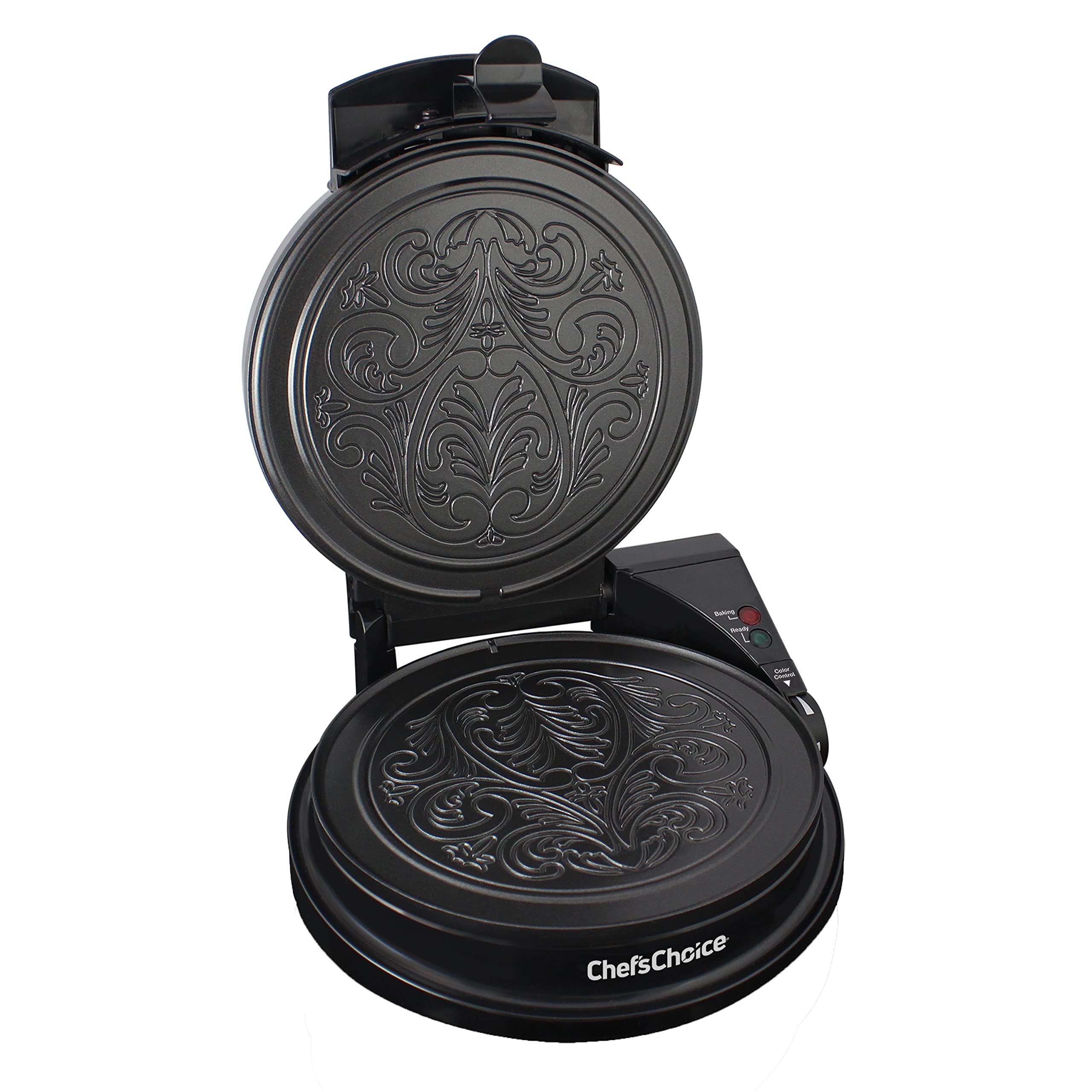 Chef'sChoice KrumKake Maker Features Nonstick Surface and Instant Heat Recovery with Temperature Control and Ready Light