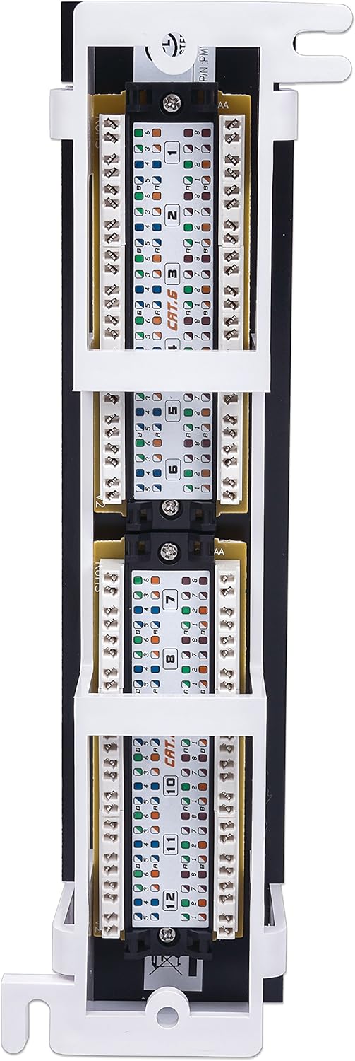 INTELLINET Cat6 UTP Patch Panel - Installer Grade Gold Contacts - Black