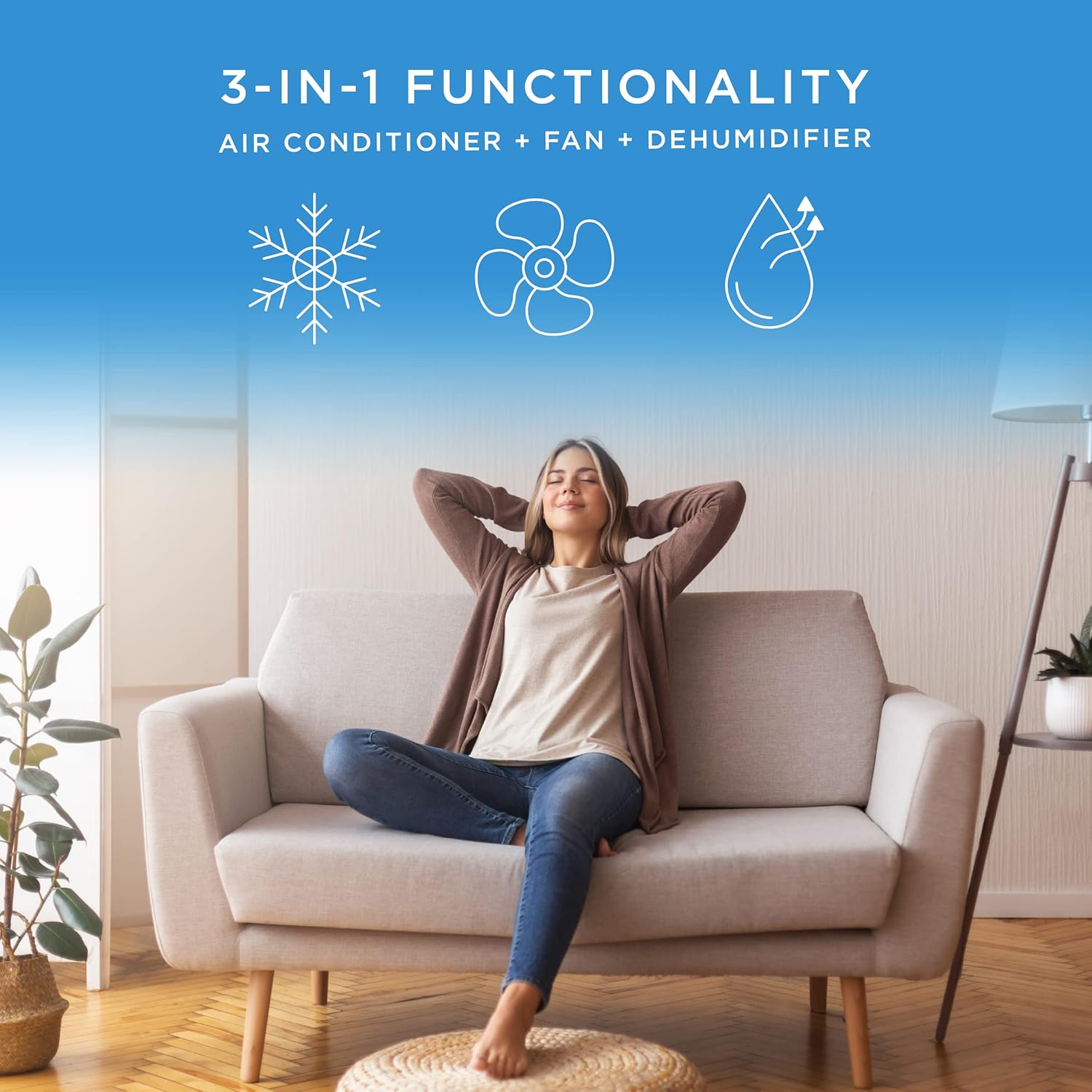 COMMERCIAL COOL Portable Air Conditioner, Dehumidifier & Fan