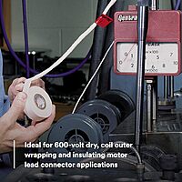 3M Glass Cloth Electrical Tape 27, 3/4 in x 66 ft, 1 Roll, Non-Corrosive Adhesive, Pressure Sensitive, High Temperature