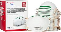Honeywell NIOSH-Approved N95 Respirator Mask for Airborne Particulates, 20-Pack (RWS-54003)