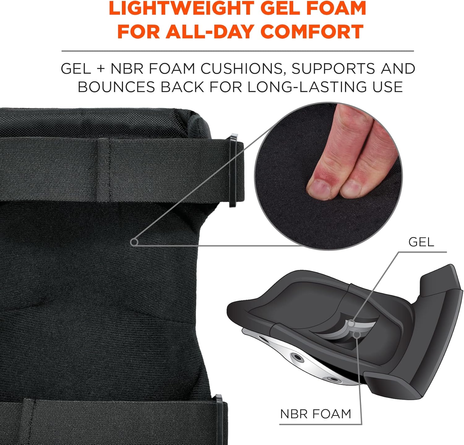 ERGODYNE ProFlex 435 Comfort Hinge Gel Knee Pads
