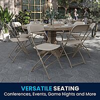 Flash Furniture Hercules Series Commercial-Grade Plastic Folding Chair - 650LB Weight Capacity