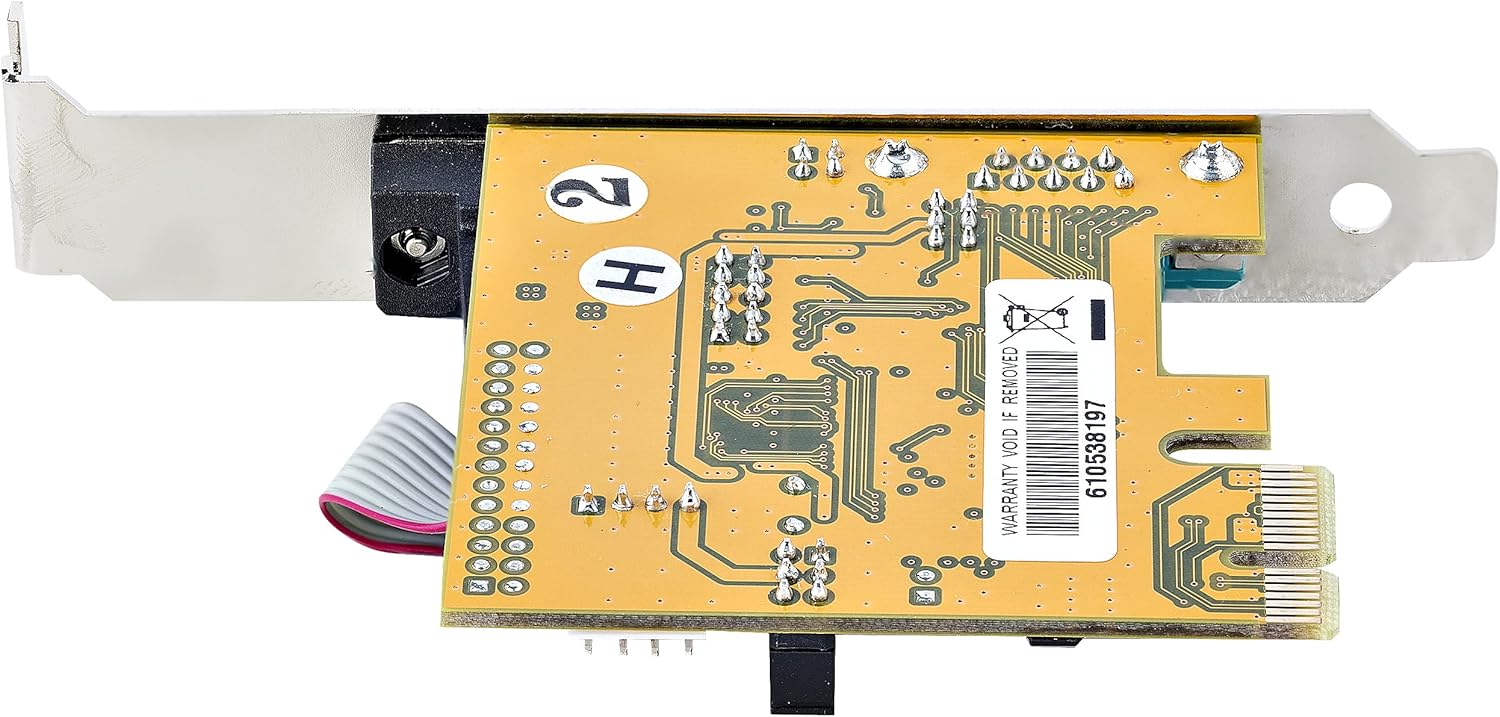 StarTech.com 2-Port PCI Express Serial Interface Card, Dual Port PCIe to RS232 (DB9) Serial Card, 16C1050 UART