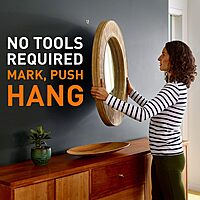 3M CLAW 65 lb. Drywall Picture Hanger with Spot Marker, Gray, 2 Hangers, 2 Spot Markers